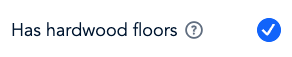 Hardwood floors checkbox