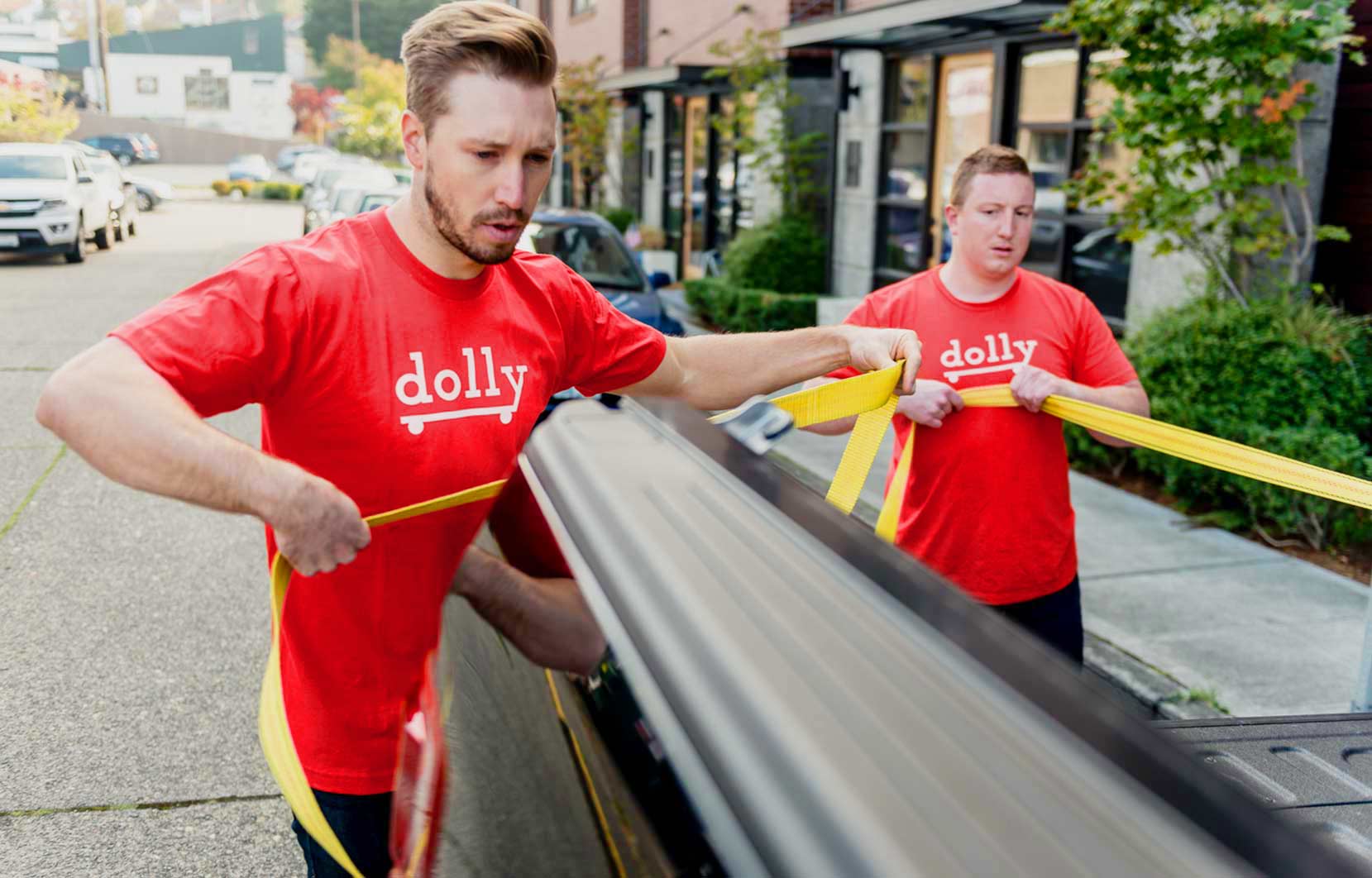 Helper loading truck